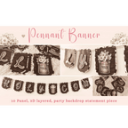 Custom Holy Cow baby shower banner featuring layered cardstock panels, rustic wood design, floral milk can details, and premium farmhouse style baby shower decor.