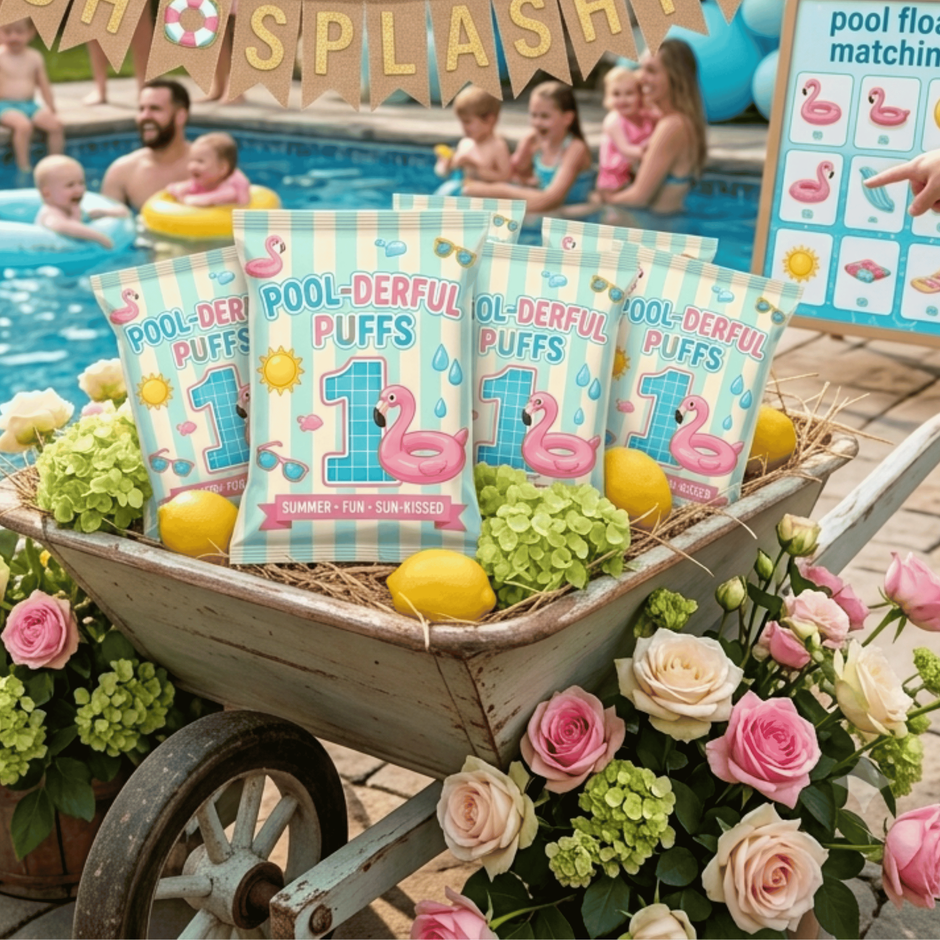 Pool Party Personalized Chip Bags